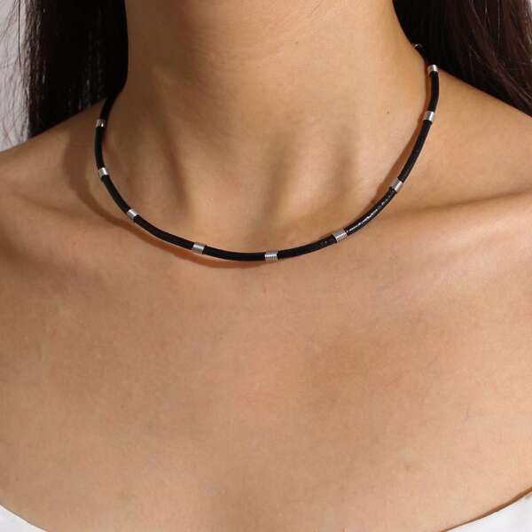 

Fish Tail Charm Necklace, Multicolor