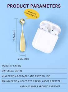 Eye Roller Massage,Beauty,Skin Care Products,Spa,Self Care,Skin Care Tools,Face Care,Esthetician Supplies,Massage,Face Massage Tool,Face Roller - Gold - View 5