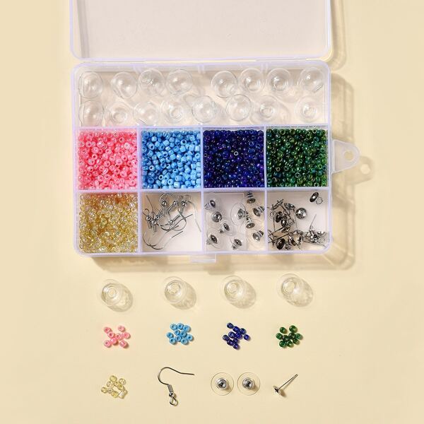 

1box Bead DIY Earrings Accessory, Multicolor