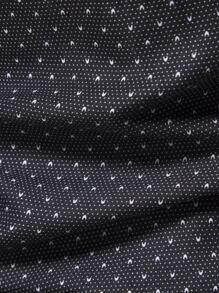 Manfinity Mode Men Allover Print Button Up Long Sleeve Casual Collar Shirt, For Work, Business - Black and White - View 7