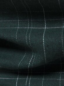 Manfinity Men Plaid Pocket Patched Shirt - Green - View 7