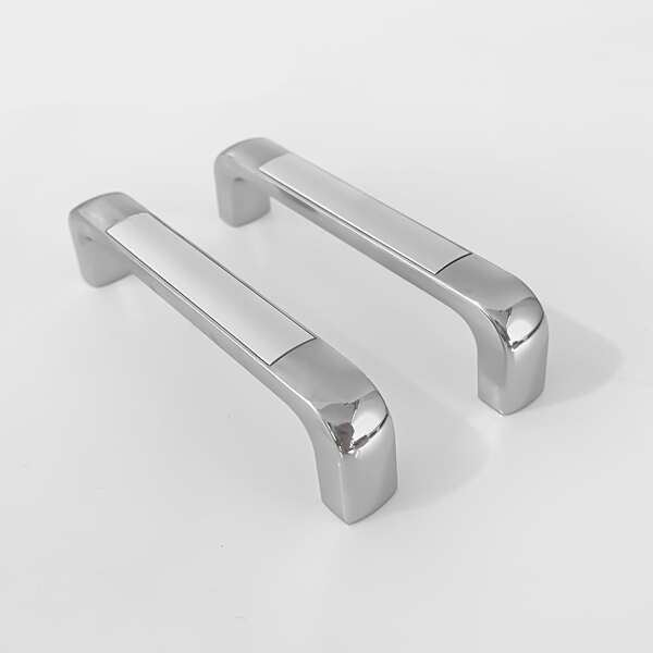 

2pcs Solid Color Drawer Handle, Silver