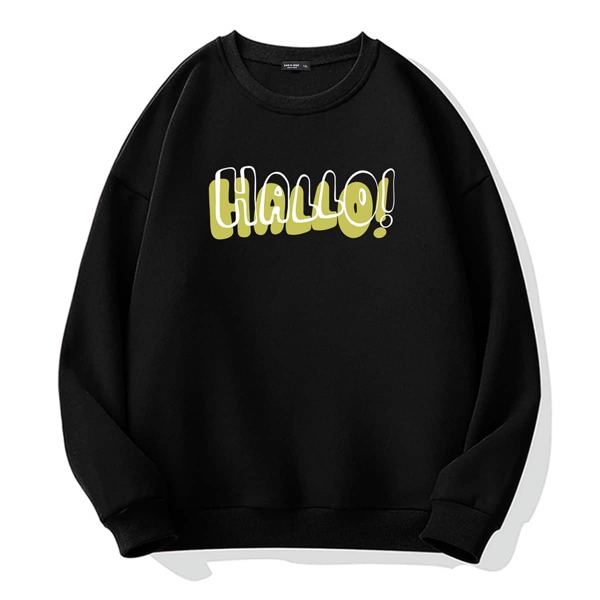 

Plus Letter Graphic Drop Shoulder Sweatshirt, Black