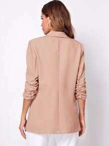 BizChic Women Fashion Spring Classic Apricot Blazer For Daily Commute In Fall/Winter - Apricot - View 2