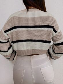 RueChic Colour Block Drop Shoulder Jumper - Multicolor - View 2
