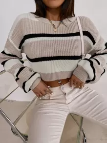 RueChic Colour Block Drop Shoulder Jumper - Multicolor - View 5