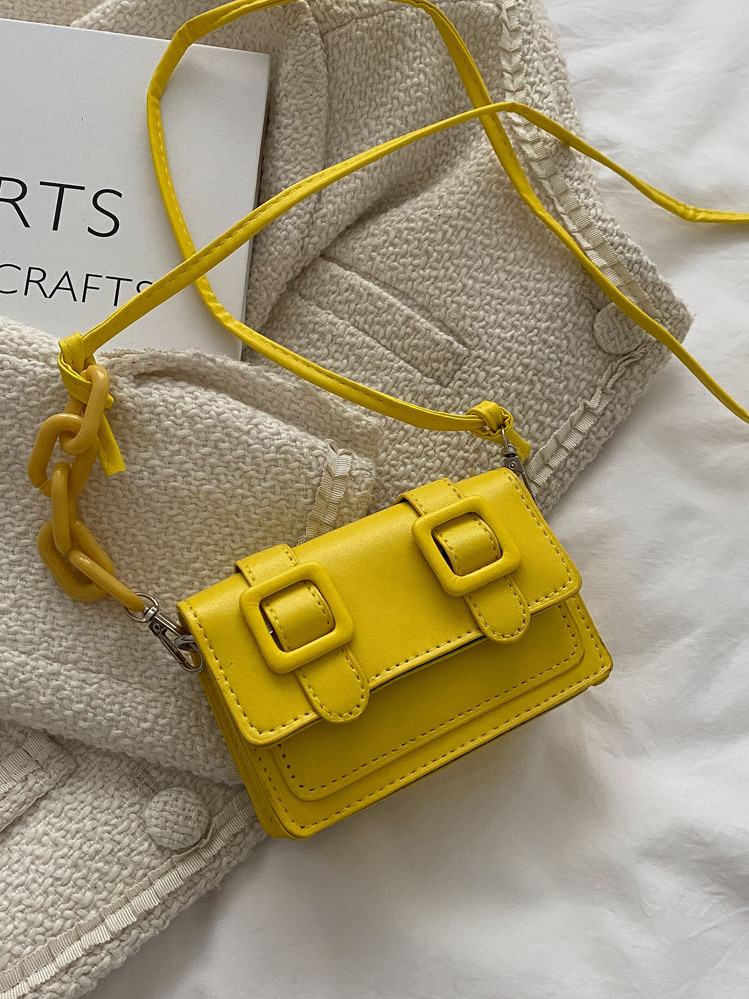 迷你翻蓋方包 - 黃色 - 查看 6