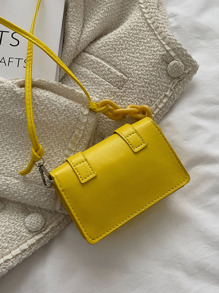 迷你翻蓋方包 - 黃色 - 查看 5