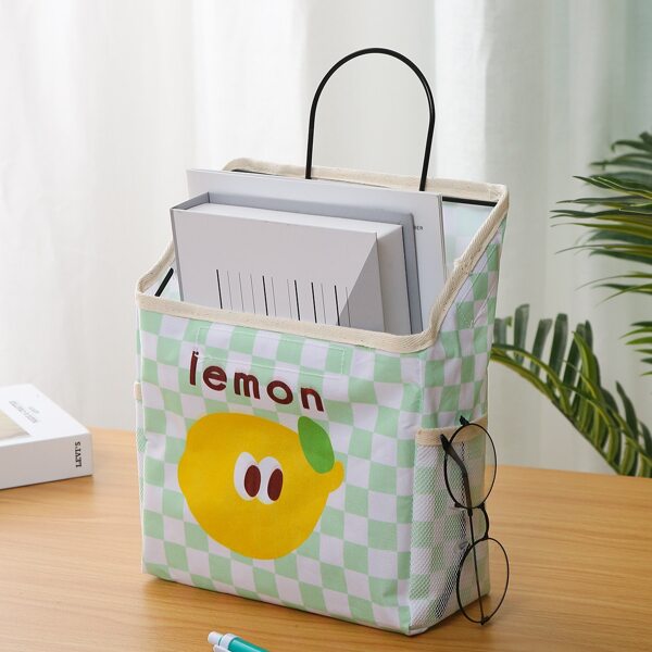 

1pc Lemon Pattern Hanging Storage Bag, Multicolor