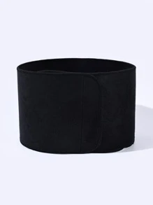 Synthetic Rubber Breathable Sports Waist Protector Shapewear Waist Trainer Corset - Black - View 1