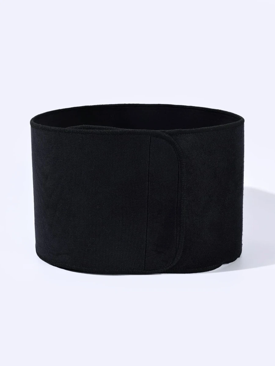 Synthetic Rubber Breathable Sports Waist Protector Shapewear Waist Trainer Corset - Black - View 1