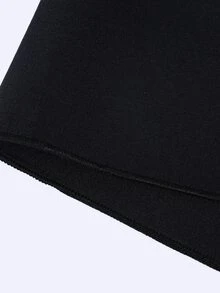 Synthetic Rubber Breathable Sports Waist Protector Shapewear Waist Trainer Corset - Black - View 3