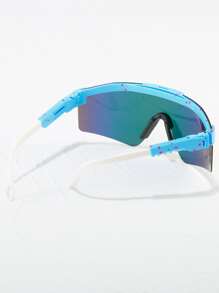 1 件女士彩色户外骑行防风运动眼镜，一体式运动眼镜适合骑行