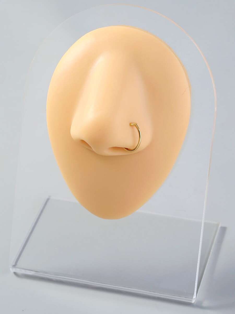 Nooxian T Design Nose Cuff - Yellow Gold - View 1