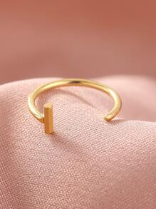 Nooxian T Design Nose Cuff - Yellow Gold - View 2