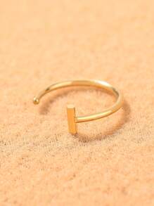 Nooxian T Design Nose Cuff - Yellow Gold - View 4