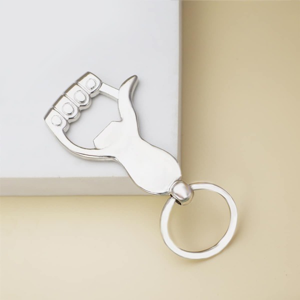 

Gesture Charm Keychain, Silver