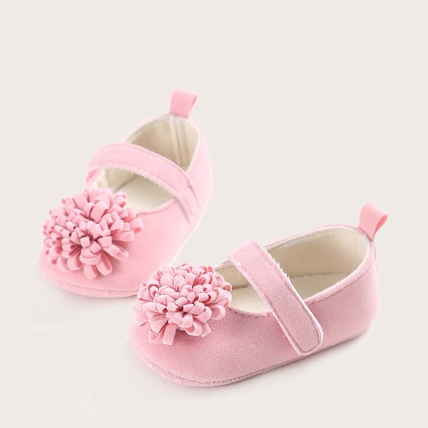 

Baby Floral Decor Mary Janes, Pink