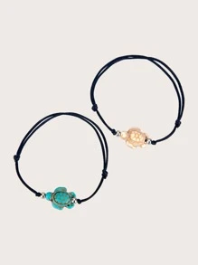 2 cái Vòng đeo tay trang trí Rùa - Nhiều màu - Xem 2