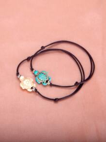 2 cái Vòng đeo tay trang trí Rùa - Nhiều màu - Xem 4