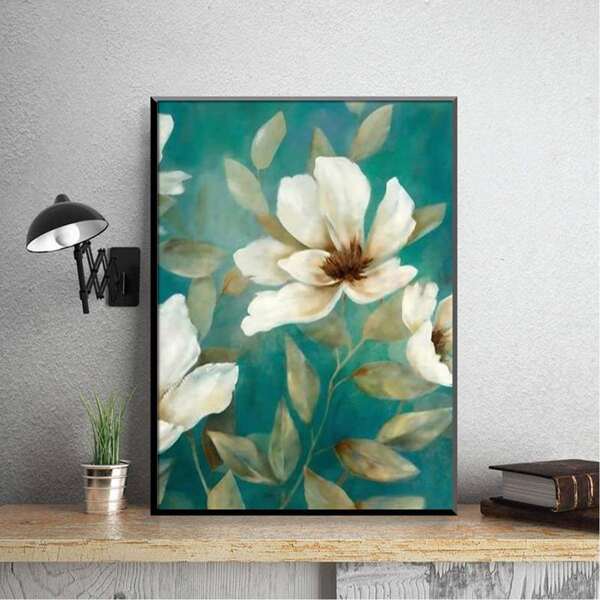 

Floral Print DIY Diamond Unframed Painting, Multicolor