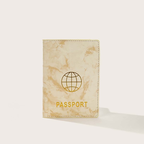 

Letter Graphic Passport Holder, Yellow