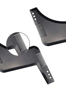 1pc Men Beard Comb - Black - View 6
