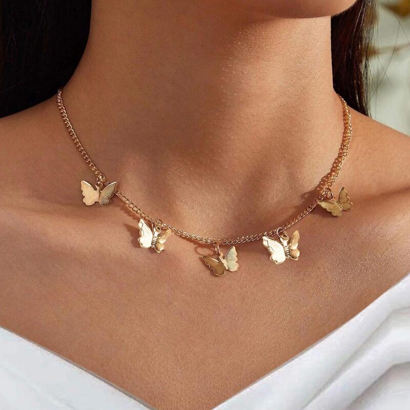 

Butterfly Chain Necklace, Gold
