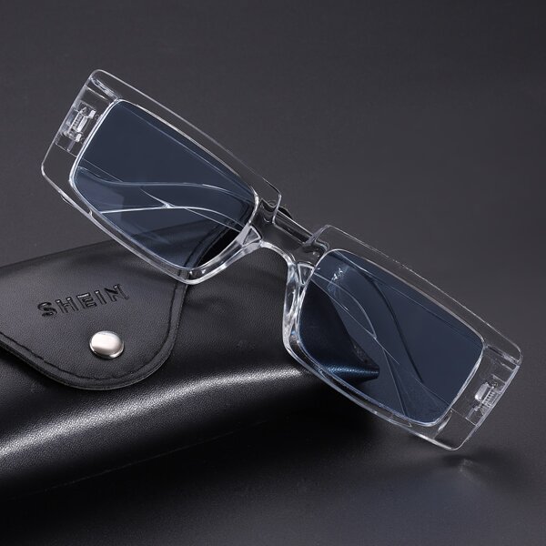 

Men Square Frame Sunglasses, Clear