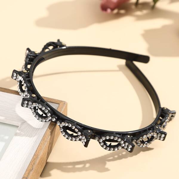 

Rhinestone Decor Headband, White