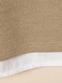 Young Girl Ruffle Trim Top & Flounce Sleeve Blouse - Multicolor - View 5