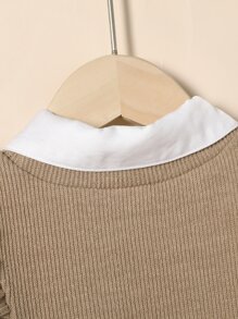 Young Girl Ruffle Trim Top & Flounce Sleeve Blouse - Multicolor - View 6