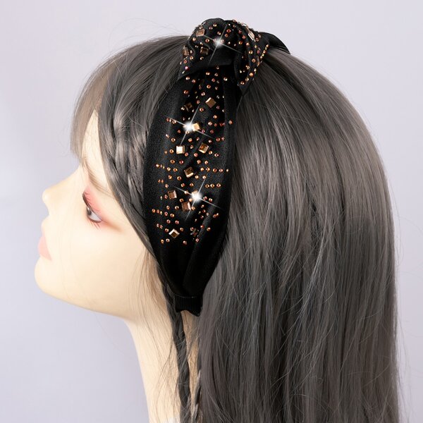 

Rhinestone Decor Wide Headband, Multicolor