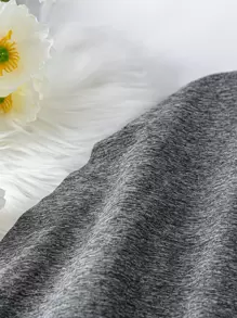 SHEIN LUNE Plus Waterfall Collar Open Front Coat - Grey - View 4