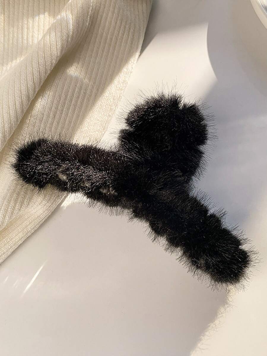 街頭實心絨毛髮爪 - 黑色 - 查看 1