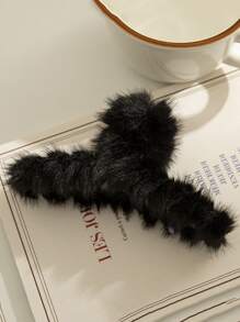 街頭實心絨毛髮爪 - 黑色 - 查看 2