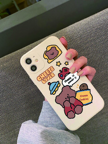 Cartoon Bear Phone Case - Multicolor - View 1