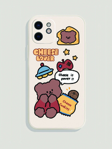 Cartoon Bear Phone Case - Multicolor - View 2