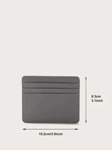 男士極簡卡片收納夾，輕巧便攜信用卡身份證，適用於白領工作和旅遊，適合作為周年紀念日生日禮物 - 灰色 - 查看 4