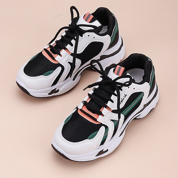 

Lace-up Front Chunky Sneakers, Multicolor