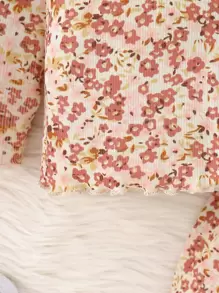 嬰兒碎花木耳邊上衣和緊身打底褲 - 彩色 - 查看 3