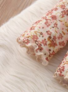 嬰兒碎花木耳邊上衣和緊身打底褲 - 彩色 - 查看 4