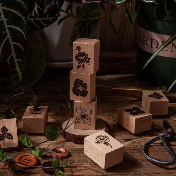 

1pc Flower Pattern Random Stamp, Multicolor