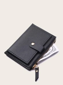 Slim Lightweight Portable Cash ID Card Card Slot Bifold Coin Pocket Short Wallet Small Pouch Small Pocket Wallet For Birthday Gift School Student For College Student Teenagers Small Wallets Stand Wallet Teacher Gift For Girlfriend Gift Bag Present School Supplies Teacher Gifts Back To School Card Holder Wallet Business Card Holder Credit Card Holder Women For Women Wallet Mini Wallet Purse Wallet Card Wallet - Black - View 2