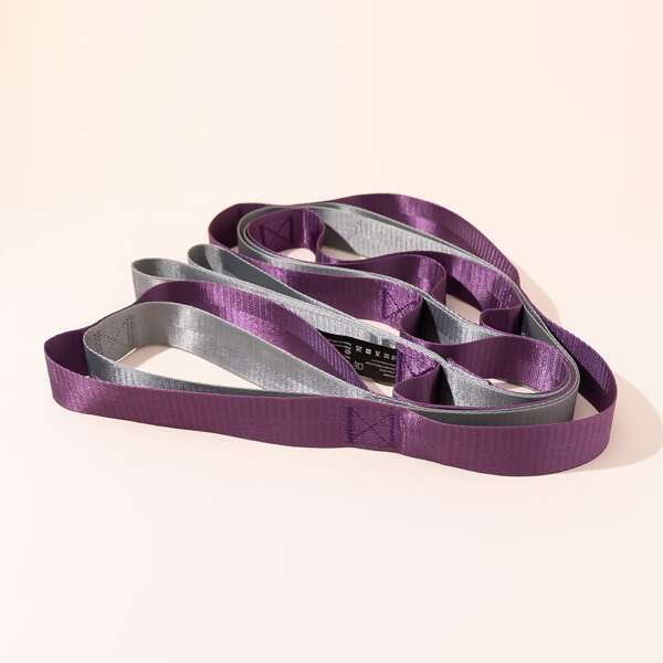 

Color Block Yoga Stretching Belt, Dusty purple