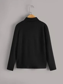 SHEIN Tween Boy 3pcs Solid Turtleneck Tee - Multicolor - View 2