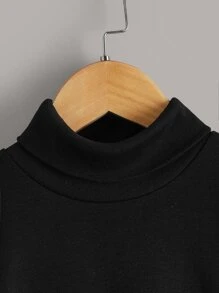 SHEIN Tween Boy 3pcs Solid Turtleneck Tee - Multicolor - View 4