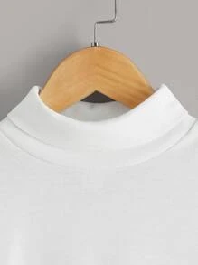 SHEIN Tween Boy 3pcs Solid Turtleneck Tee - Multicolor - View 11