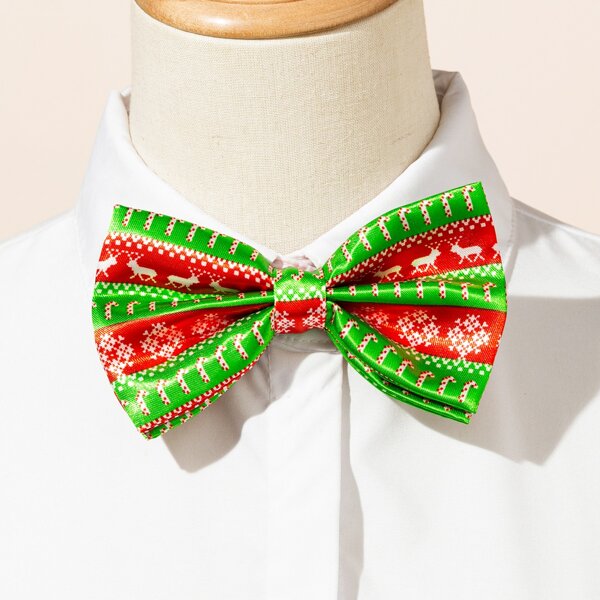 

Christmas Print Bow Tie, Multicolor