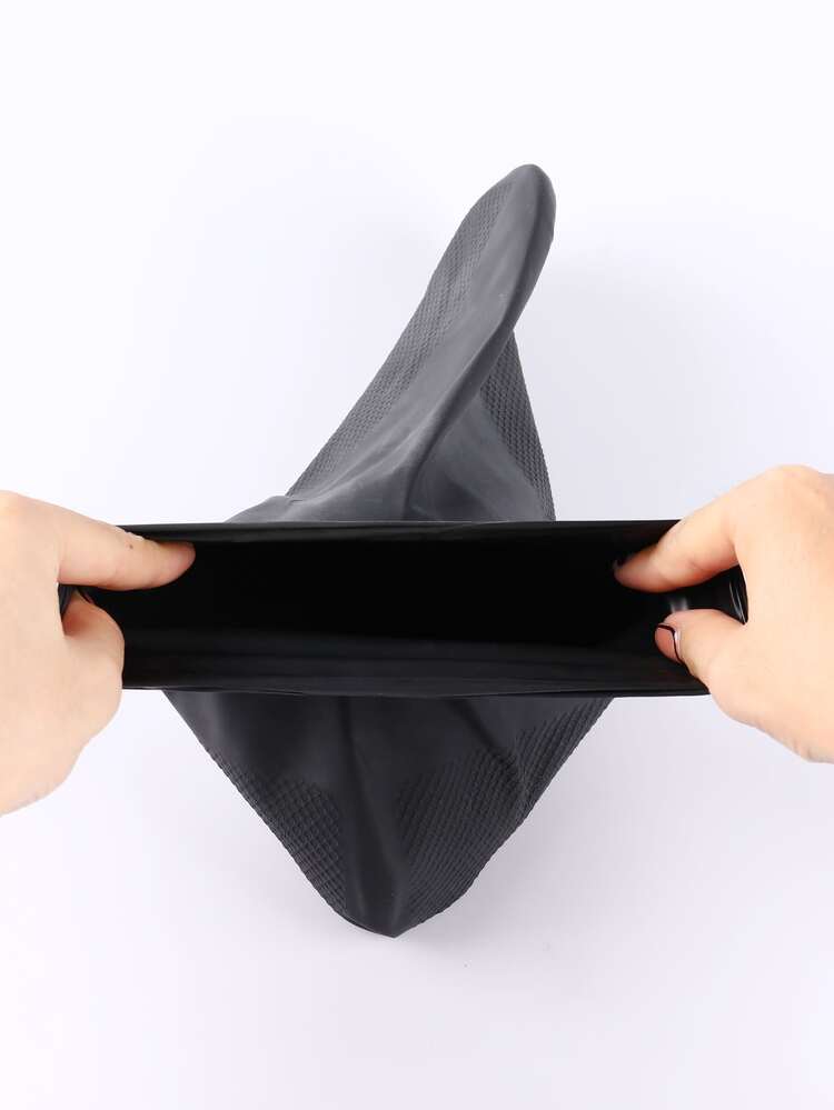 1 par Cubierta de bota de lluvia simple - Negro - Añade 3